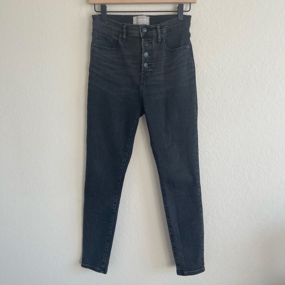 Everlane The High Rise Skinny Ankle Jean Washed Black - Size 27
